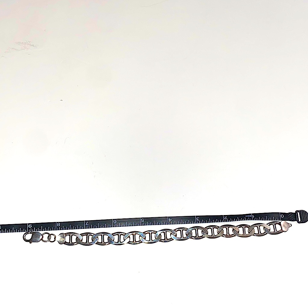 Mens Italian Sterling Silver Link Bracelet